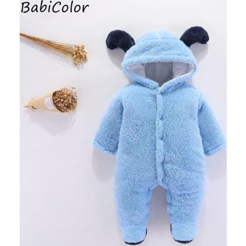 Spring And Autumn Jumpsuit Comfortable Cotton Wool Climbing Suit Newborn Winter Ha Clothes Boys And Girls Romper