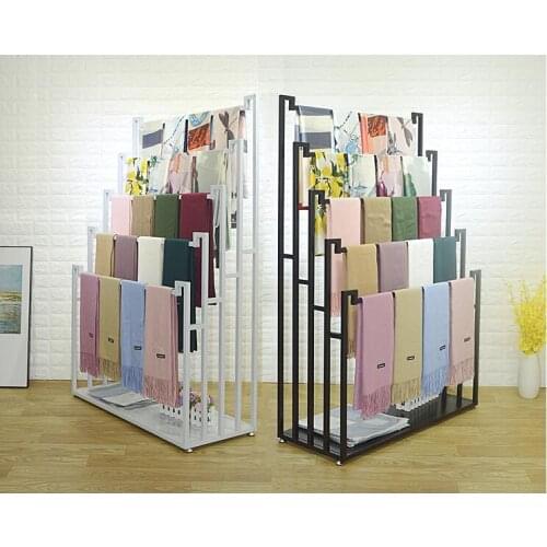 Scarf shelf silk scarf display rack floor clothing store pants display rack multifunctional hanging belt cloth display