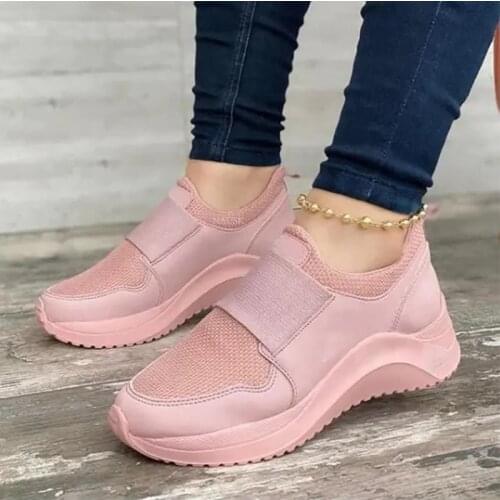 2021 Summer Women Sneakers Vulcanized Shoes Solid Hollow Casual Ladies Running Shoes LightWeight Mesh Breathable Female Sneakers