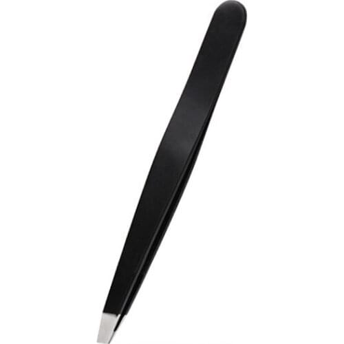 1pc Black Eyebrow Tweezer Eyelashes Extension Pinzette Double Eyelid Sticker Application Eyes Hair Removal Tool Make Up
