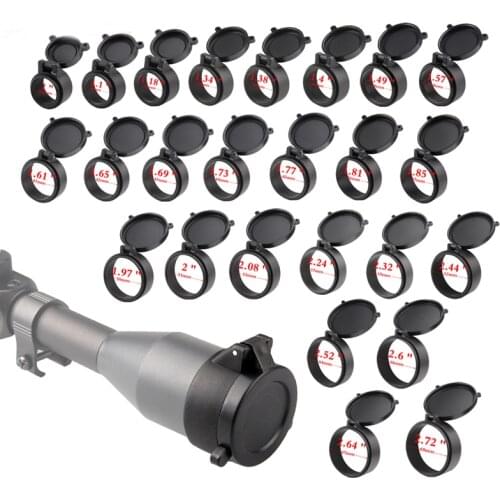 25.5-69MM 1pc Sight Quick Flip Spring Up Open Lens Cover Cap For Caliber Hunting Scope Mounts Rifles Red Laser 23 Different Size