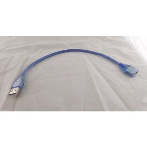 10pcs USB 2.0 A Male To A Female Data Extension Adapter Cord Cable Blue 1FT 30cm