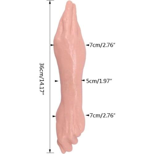36cm Double Shape Fist Adult Training Toys Best Idea Lesbian Vaginal Anal Plug Flexible Fake Penis For Women Dildos Sex Toys