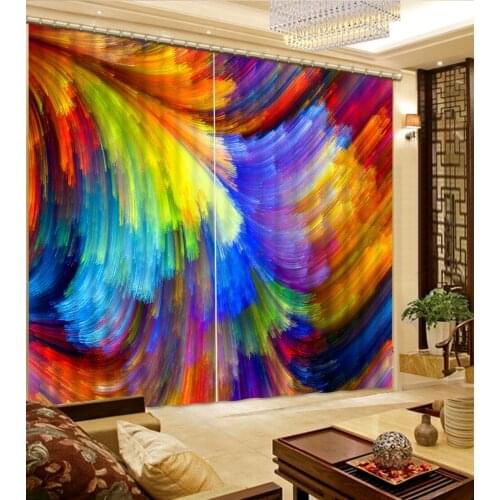 3d Curtains Blackout for Living Room Kids Bedroom Fabric colorful curtains