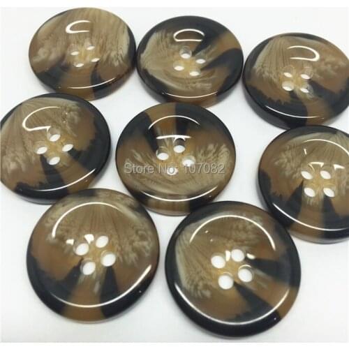 50pcs 3cm(1.2") High Quality Large Classic Buttons Round Resin Button 4 Holes For Windcheater Overcoat Suits Sewing Accessories