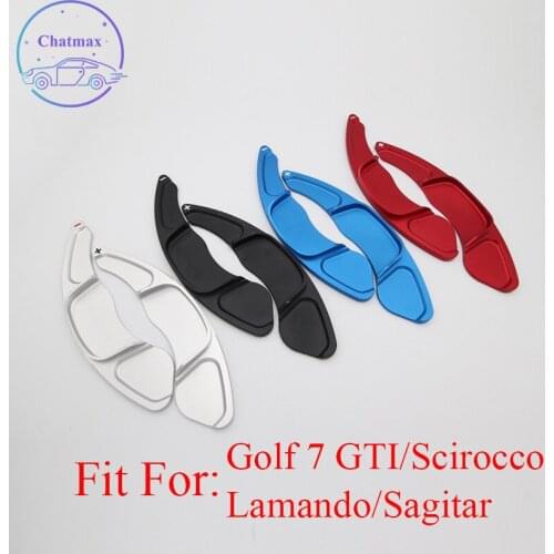 Car-Styling DSG For Volkswagen VW Golf 7 GTI Scirocco Lamando Aluminum Alloy Steering Wheel Shift Paddle Shifters Extension