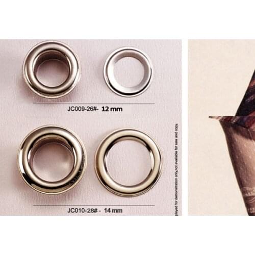 Free shipping metal brass eyelets with washer round metal grommets nickle plating color JY-003