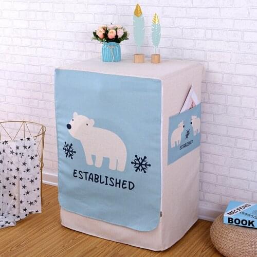 2020 new drum washing machine cover cotton linen waterproof dust proof washing machine cover automatic washing machine cover