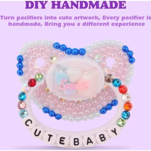 Ddlg Pacifier 100% Handmake Shining Cute Pattern ABDL Adult Baby Pacifier Silicone DDLG Adult Size Pacifier Daddy Girl Dummy Dom
