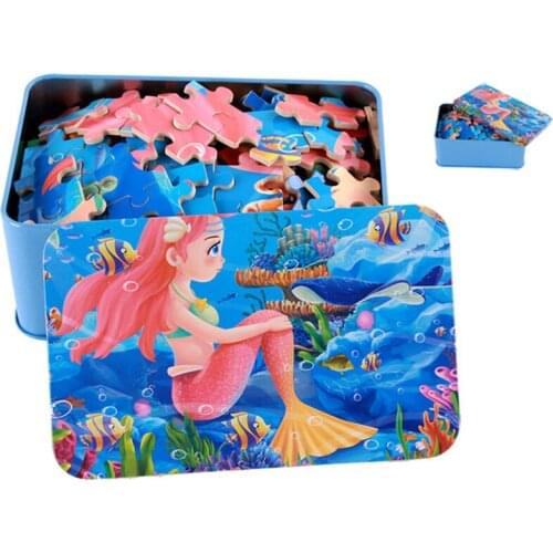 Baby Early Learning Montessori Toys 200pcs/box Cartoon 3D Wooden Puzzle Box Jigsaw Educational Toys for Kids Children