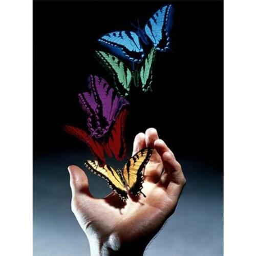 DIY Diamond Paintings Cross Stitch Hand Butterfly Pictures Diamond Painting Cross Stitch Wall Decoration Handicraft Holiday Gift