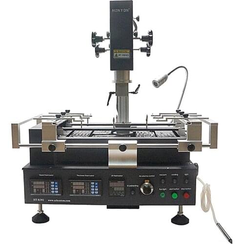 Honton HT-R392 hot air top heater with IR preheating BGA rework station for computer laptop game consoles rework
