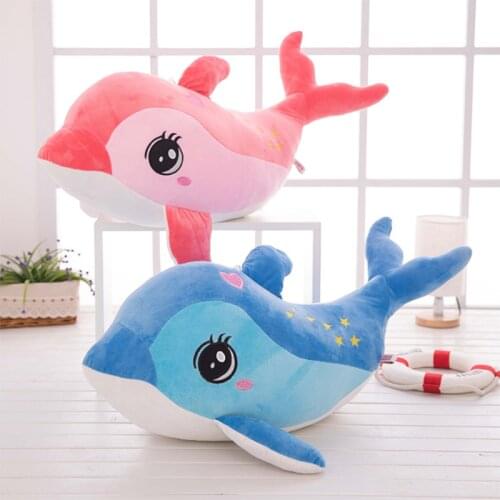 Creative Peluche Dolphin Plush Toy Marine Simulation Animal Doll Ragdoll Childrens Birthday Gift Car Decoration Stuffed Animals