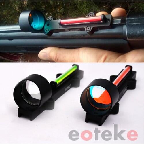 Lightweight vomz RedGreen Fiber 1x28 fiber Dot Sight Hunting Shooting Scope Fit 11mm mount airsoft Rib Rail Free OEM custom log