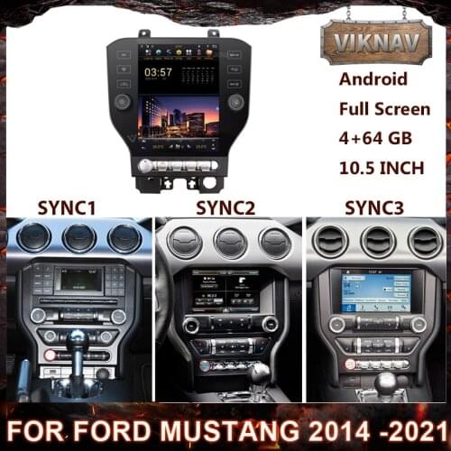 Android Radio For FORD Mustang 2014 -2021 Head Unit Car GPS Navigation Multimedia DVD Player CARPLAY Auto Stereo Tape Recorder
