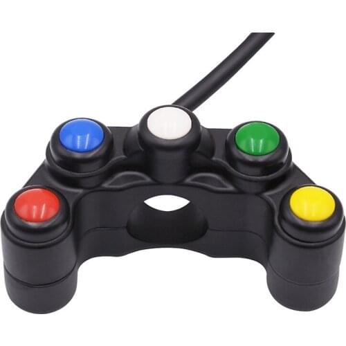 Motorcycle electric tricycle aluminum alloy five-color five-position handlebar switch horn headlight switch general accessories