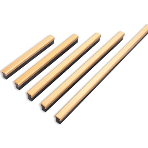 New Two Color Splicing Furniture Handle Black Gold Kitchen Room Cabinet Door Handle Drawer Knob Home Decoration Hardware