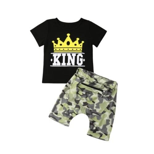 Boy Clothes 2PCS Toddler Kids Baby Boy Summer Clothes T-shirt Tops+Pants Shorts Outfits Set