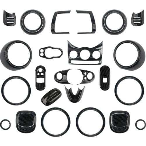 ABS Carbon Fiber Printed Car Interior Styling Outlet Cover Center Console Window Headlight Control Panel for Mini Cooper F56