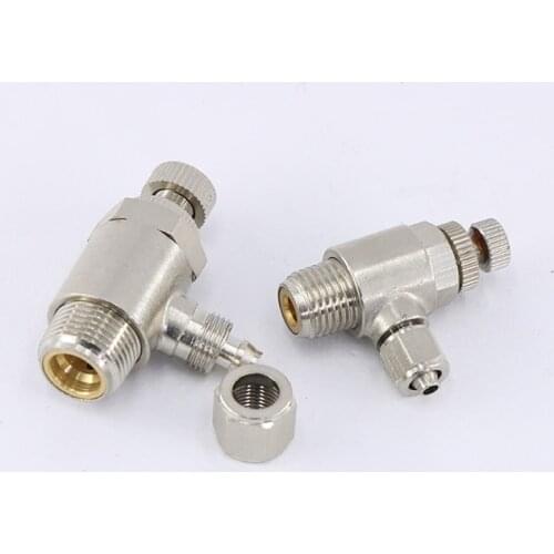 1 pc SL4/6/8/10/12 series Air Fitting Connector Pneumatic All copper metal quick-screw joint throttle SL regulating valve