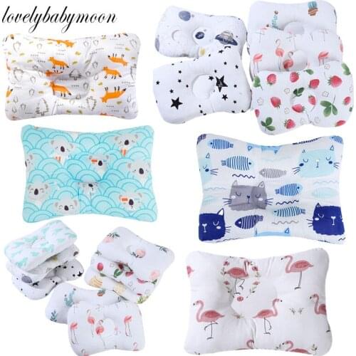 Brand New Baby Pillow Newborn Sleep Support Concave Pillow Toddler Pillow Printed Shaping Cushion Prevent Flat Head for 0-3 year