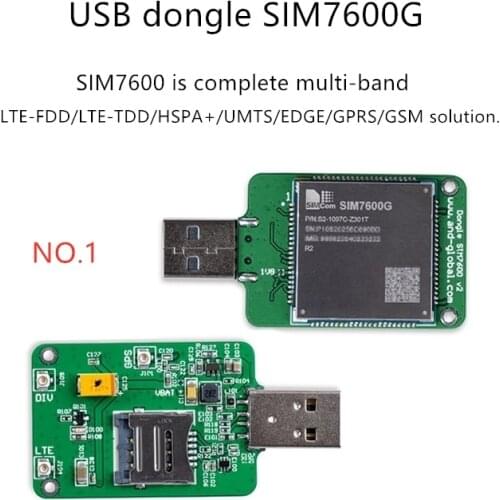 SIMCOM SIM7600G USB Dongle 4G LTE Cat1 module Testing Kit is complete multi-band LTE-FDD/LTE-TDD/HSPA+/UMTS/EDGE/GPRS/GSM