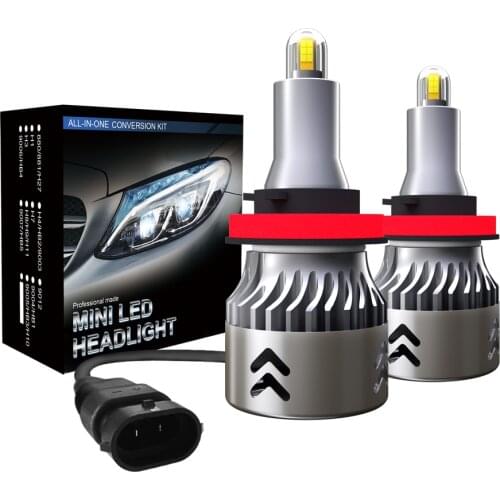 LED Lens Headlight 8-Sides CSP H11 / H9 / H8 LED Headlight Bulb Kit 110W 19600LM Super Mini Fog Lamps Car Head Light LED