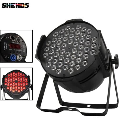 SHEHDS Aluminum Alloy Aviation Plug LED Par 54x9W RGB LED Lighting DMX512 Projector Floodlight Can Wash DJ Stage Light Design
