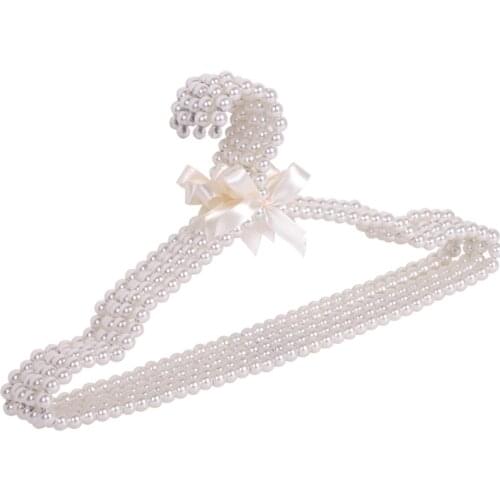 White Pearl Clothes Rack Hanger Organizer European Clothing Store Scarf Rack Closet Storage Ladies Dress Wedding Skirt Hangers