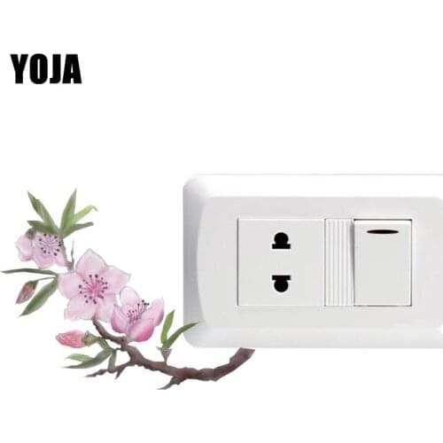YOJA Peach Blossom Branches In Chinese Fengshui Painting Decor Switch Living Room Bedroom Wall Personalized Colored 8SS0609