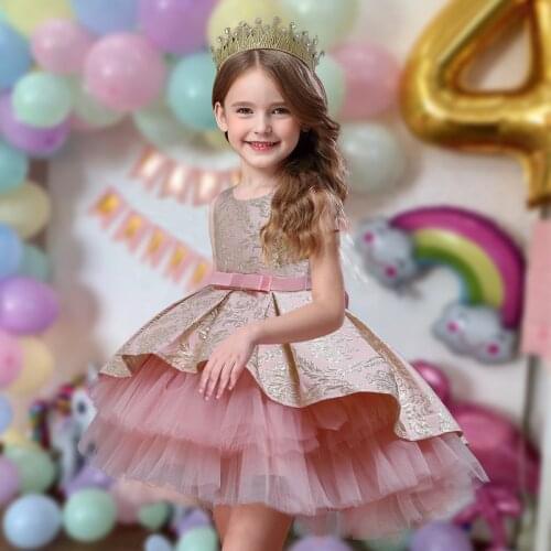 2021 Christmas Dress Vintage 8 6 3 2 Year Birthdays Dress For Baby Girl Baptism Princess Party Dresses Elegant Girls Tutu Dress