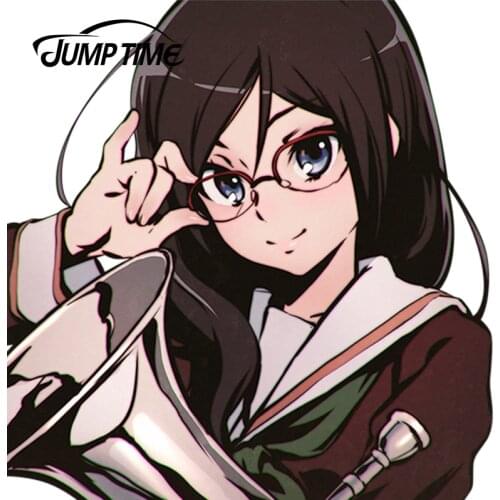 JumpTime 13cm x 12.6cm 3D Car Styling Anime JDM Tanaka Asuka Render Sexy Girl Decal Waterproof Car Sticker