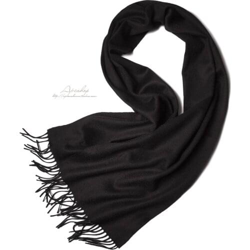 High quality winter cashmere+wool solid scarf tassel large shawl for women