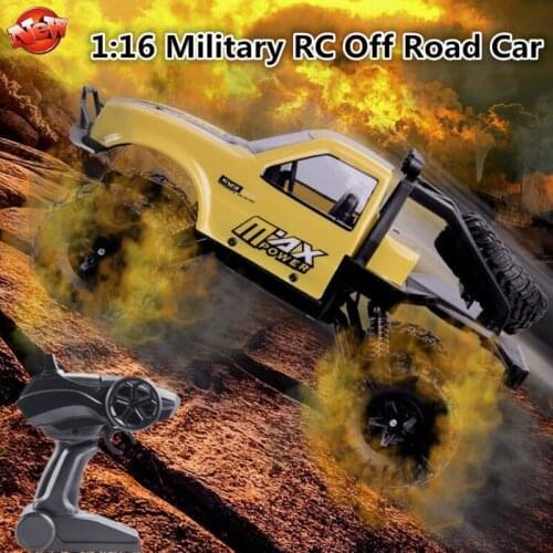 High Speed Remote Control Off Road Military RC Car Kids Toy 1:16 2.4G 4WD Drive All Terrain Big Twist Angle Climbing Vehicle