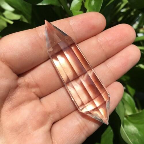 12Sided Natural Clear Double Terminated Vogel Inspired Crystal Wand