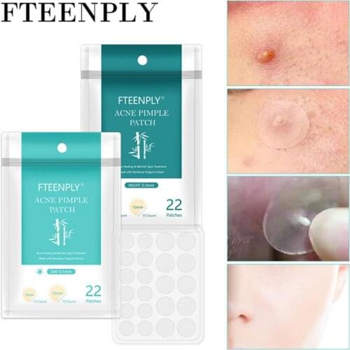 22pcs/sheet Acne Pimple Patch Day And Night Facial Cleaning Protects Invisible Acne Removal Blackhead Hydrocolloid Sticker tools