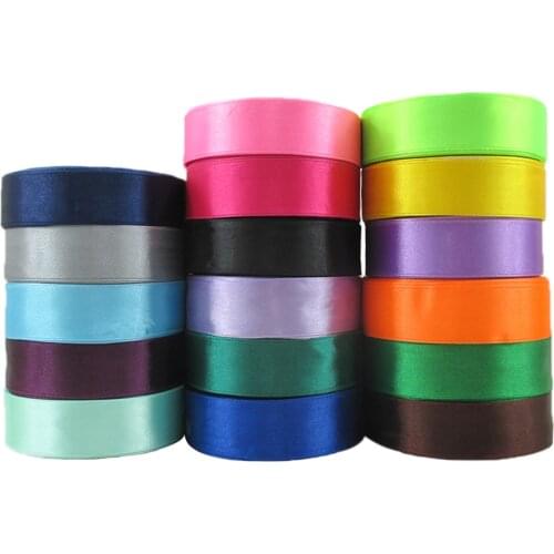 25mm 25Yards/Roll Silk Satin Ribbons for Crafts Bow Handmade Gift Wrap Wedding Decorative DIY Artificial Scrapbooking,25Yc18897