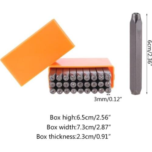 3mm Uppercase Letter Steel Metal Stamp Stamping Punch Leather Wood Jewelry Craft