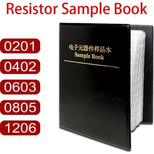 4250PCS 8500PCS 8850PCS 0201 0402 0603 0805 1206 Resistor Sample Book 1% SMD Assorted Kit 10K 100K 1K 1R 100R 220R