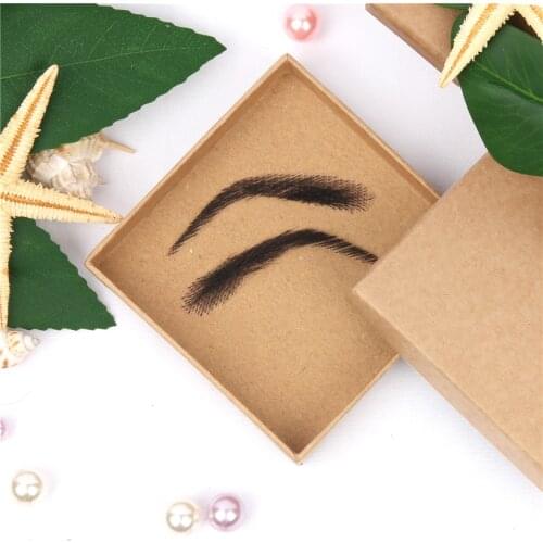 AIYEE For Womens Jolie Style Fake Eyebrows Lace Human Hair Fake Eyebrows Artificial Weaving Eyebrow Wigs Wave Style Eyebows