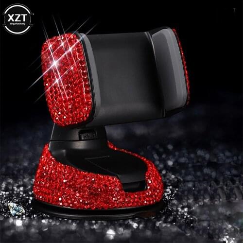 Car Phone Holder With DIY Crystal 360 Rotation Degree for Car Dashboard Auto Windows and Air Vent Diamond Type for BMW for Toyot