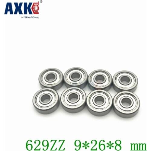 Axk 10pcs Free Shipping Miniature Deep Groove Ball Bearing 629zz 9*26*8 Mm