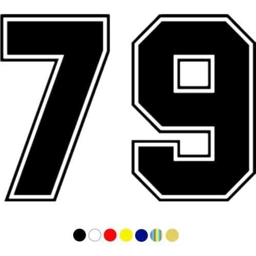 CS-10174# Funny Vinyl Decal Number 79 Car Sticker Reflective Waterproof Auto Decors on Truck Bumper Rear Window