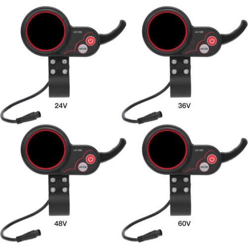 24V/36V/48V/60V Display Thumb Throttle 2 in 1 Speedometer Manual Control Panel Waterproof Display for Electric Bicycle Scooter
