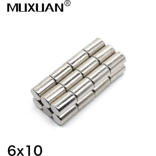5/10/20/50/100/200Pcs Mini Small N35 Round Magnet 6x10 6x20 mm Neodymium Magnet Permanent NdFeB Super Strong Powerful Magnets