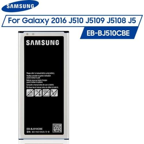 Original Samsung Battery EB-BJ510CBC EB-BJ510CBE for Samsung GALAXY 2016 Version SM-J510 J5109 J5108 J5 2016 SM-J510FN 3100mAh