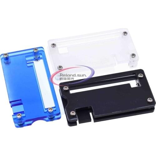 Raspberry Pi Zero Acrylic Case Shell Transparent Acrylic Protection Box With Screws And Nuts Black/Blue
