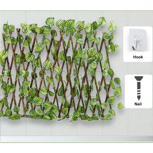 40CM Lifelike Courtyard Railings Garden Decoration Expandable Plant Natural Fence Waterproof Dampproof Paling