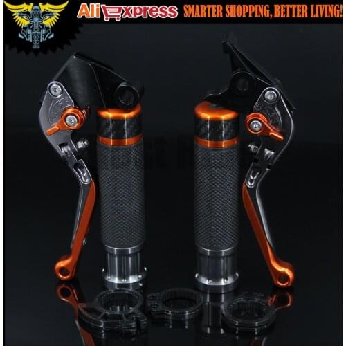 Motorcycle CNC Brake Clutch Levers and Handlebar Hand Grips For KTM 990 SuperDuke 2005 2006 2007 2008 2009 2010 2011 2012