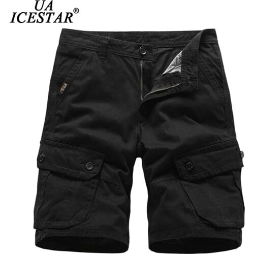 UAICESTAR Summer Shorts Men Cotton 2021 New Solid Color Casual Big Pocket Cargo Pants Men Fashion Military Large Size Men Pantse